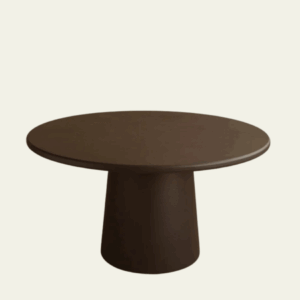 Mesa de microcemento con patas de color marrón Kretos