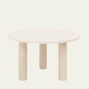 Mesa de comedor redonda de microcemento