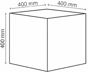 Medidas cubo de microcemento Daedalos | Kretos